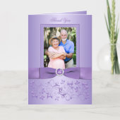 60周年記念薄紫写真サンキューカード サンキューカード (正面)