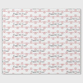 60周年記念赤いハート ラッピングペーパー (フラット)