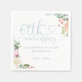 60周年記念金ゴールドハートバラフローラ スタンダードカクテルナプキン