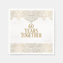 60周年記念金ゴールドレース スタンダードカクテルナプキン