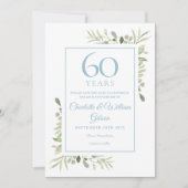60周年記念 グリーナリーフローラル Save the Date 招待状 (正面)