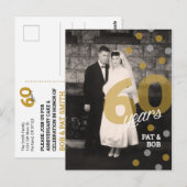 60周年記結婚念招待状はがき ポストカード (正面/裏面)