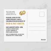 60周年記結婚念招待状はがき ポストカード (裏面)