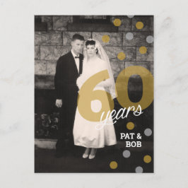 60周年記結婚念招待状はがき ポストカード