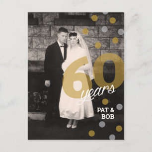 60周年記結婚念招待状はがき ポストカード