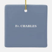 60周年調整のパーソナライズおめでとう セラミックオーナメント (裏面)