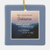 60周年調整のパーソナライズおめでとう セラミックオーナメント (正面)