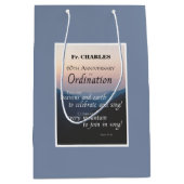 60周年調整のパーソナライズおめでとう ミディアムペーパーバッグ (正面)