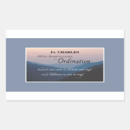 60周年調整のパーソナライズおめでとう 長方形シール