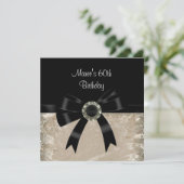 60周年 アンティーク紙 ブラックダイヤモンド ジュエル ボウ 招待状 (スタンド正面)