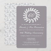 60周年 シルバーアニバーサリー ご招待 - ライラック 招待状 (正面/裏面)