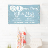 60周年 結婚記念日 お祝い ハートの Mr Mrs Right 横断幕 (インサイチュ)