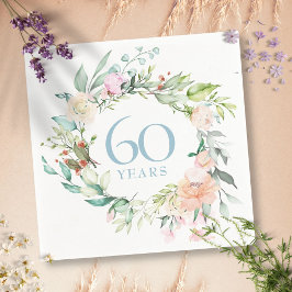 60周年/75周年記念 カントリー・ローズ フローラル スタンダードカクテルナプキン