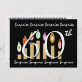 60回目のサプライズ誕生日パーティーの招待テンプレート 招待状 (正面/裏面)