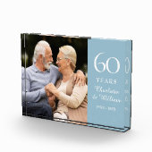 60回目のダイヤモンド結婚記念日 エレガント フォトブロック (右)