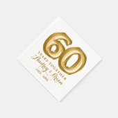 60回目のダイヤモンド結婚記念日 オーダーメイド ナプキン スタンダードカクテルナプキン (角)