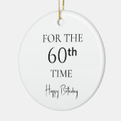 60回目の誕生日おめでとう セラミックオーナメント (左)