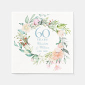60回/75回結婚記念 スイートサマー ローズ ギャランド スタンダードカクテルナプキン (正面)