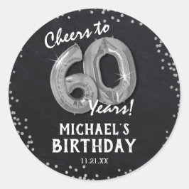 60年おめでとう! 60歳の誕生日 ラウンドシール