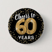 60年おめでとう | 60歳の誕生日 缶バッジ (正面)
