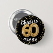 60年おめでとう | 60歳の誕生日 缶バッジ (正面&裏面)