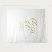 60年のおめでとう｜金 60歳の誕生日パーティー タペストリー (正面(横))