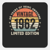 60年のヴィンテージ素晴らし1962 スクエアシール (正面)