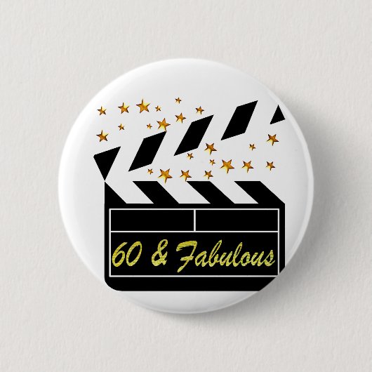 60年の映画スター 缶バッジ (正面)