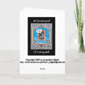 60年の誕生日カード – スケルトン付き カード (裏面)