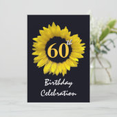 60年ぶりの黄色いひまわりの誕生日パーティー 招待状 (スタンド正面)