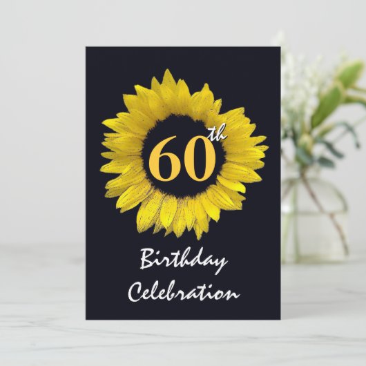 60年ぶりの黄色いひまわりの誕生日パーティー 招待状 (スタンド正面)