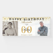 60年への乾杯 お誕生日おめでとう フォト むかし＆いま 横断幕 (横)