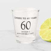 60年への乾杯 60歳の誕生日パーティー ショットグラス (正面)