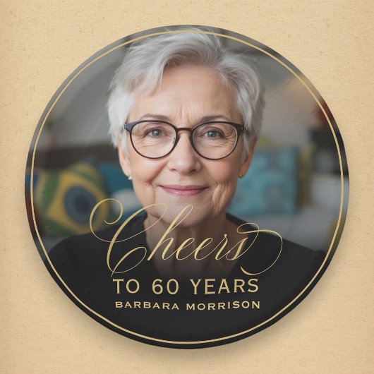 60年をお祝いするフォトギフト 誕生日 ペーパープレート