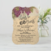 60年エレガント間のブドウ畑の水彩応援 招待状 (スタンド正面)