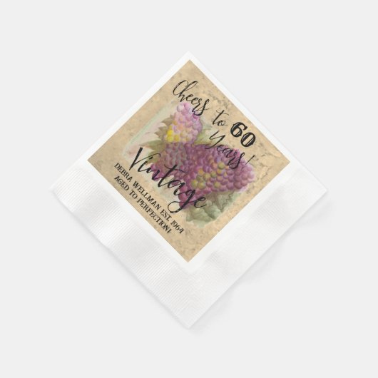 60年カスタム間の応援 縁ありカクテルナプキン (角)