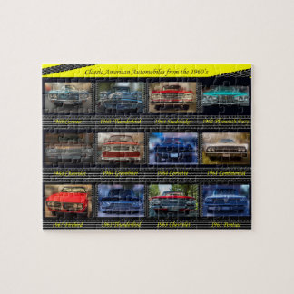 60年代からのクラシックなアメリカの自動車 ジグソーパズル