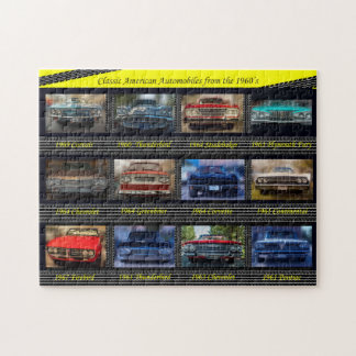 60年代からのクラシックなアメリカの自動車 ジグソーパズル