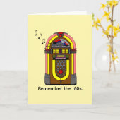 60年代とジュークボックスミュージックを思い出して。 カード (黄色い花)