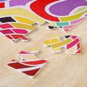 60年代のグルーヴィーなラインアート | 抽象的なチャレンジ ジグソーパズル (側面)