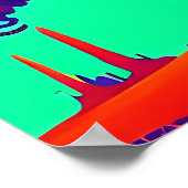 60年代のスケルトンインスパイアロボットポスター ポスター (角)