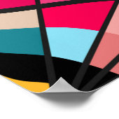 60年代のスタイルのシームレスなレトロパターン ポスター (角)