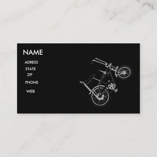 60年代のバイクの自転車クラシックなSCHWINNの名刺 名刺 (裏面)