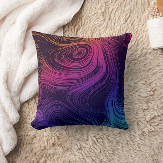 60年代のバイブサークルと渦巻きパタクールーン クッション (ブランケット)