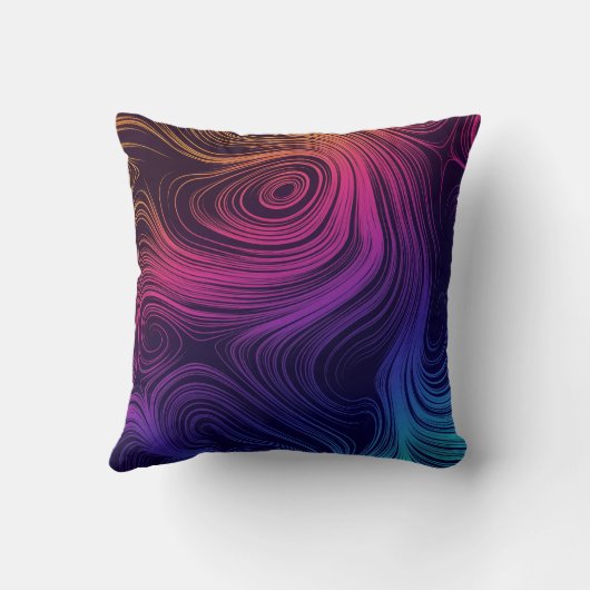 60年代のバイブサークルと渦巻きパタクールーン クッション (裏面)