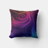 60年代のバイブサークルと渦巻きパタクールーン クッション (正面)