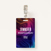 60年代のバイブサークルと渦巻きパタクールーン バッジ (裏面クリップ)