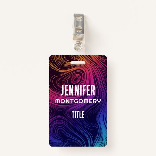 60年代のバイブサークルと渦巻きパタクールーン バッジ (正面クリップ)