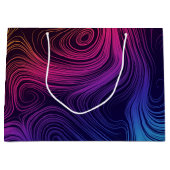 60年代のバイブサークルと渦巻きパタクールーン ラージペーパーバッグ (正面)