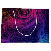 60年代のバイブサークルと渦巻きパタクールーン ラージペーパーバッグ (裏面)